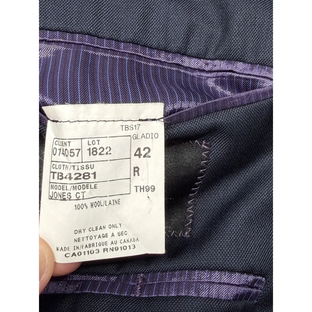 Ted Baker Suit Jacket Mens 42R Navy Wool Endurance Jones CT Blazer Business Work